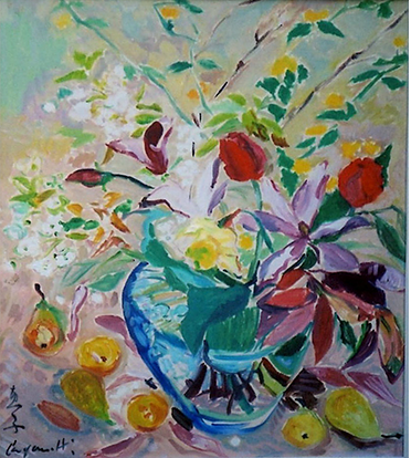 Peinture à l'huile Vase transparent Naoko Paganotti